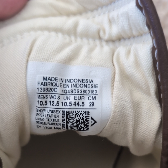 Converse Cream and Brown High-Top Sneakers - Picture 2 of 7